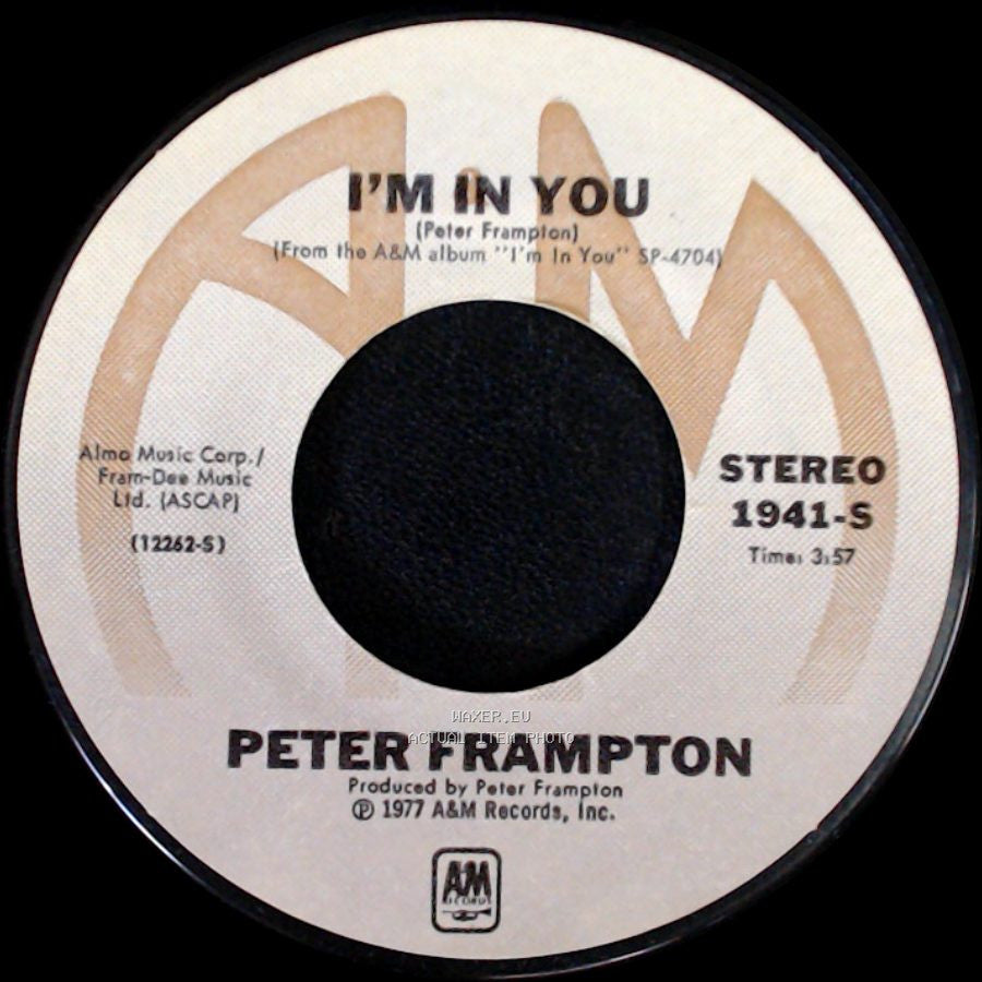 Peter Frampton - St. Thomas (Don't You Know How I Feel) / I'm In You side B