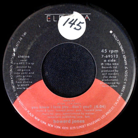 Howard Jones - You Know I Love You... Don't You? / Roll Right Up side A