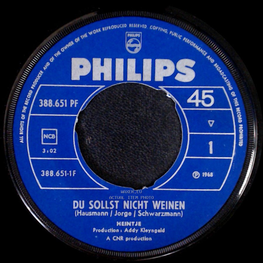 Heintje / Meintje - Du Sollst Nicht Weinen / Ich Bau' Dir Ein Schloss side A