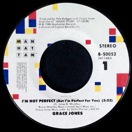 Grace Jones - I'm Not Perfect (But I'm Perfect For You) / Scary But Fun side A