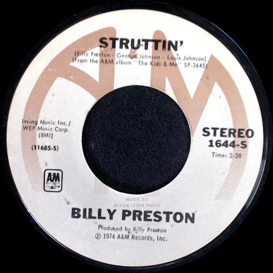 Billy Preston - You Are So Beautiful / Struttin' side B