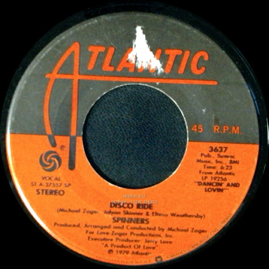 Spinners - Working My Way Back To You / Disco Ride side B