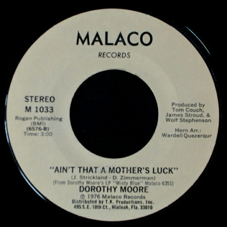 Dorothy Moore - Ain't That A Mother's Luck / Funny How Time Slips Away side A