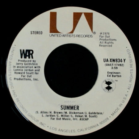 War - Summer / All Day Music side A
