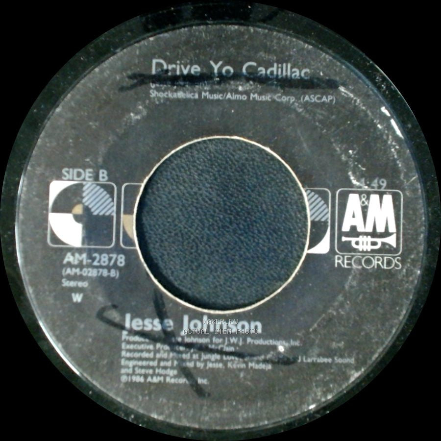 Jesse Johnson - Crazay (Featuring Sly Stone) / Drive Yo Cadillac side B