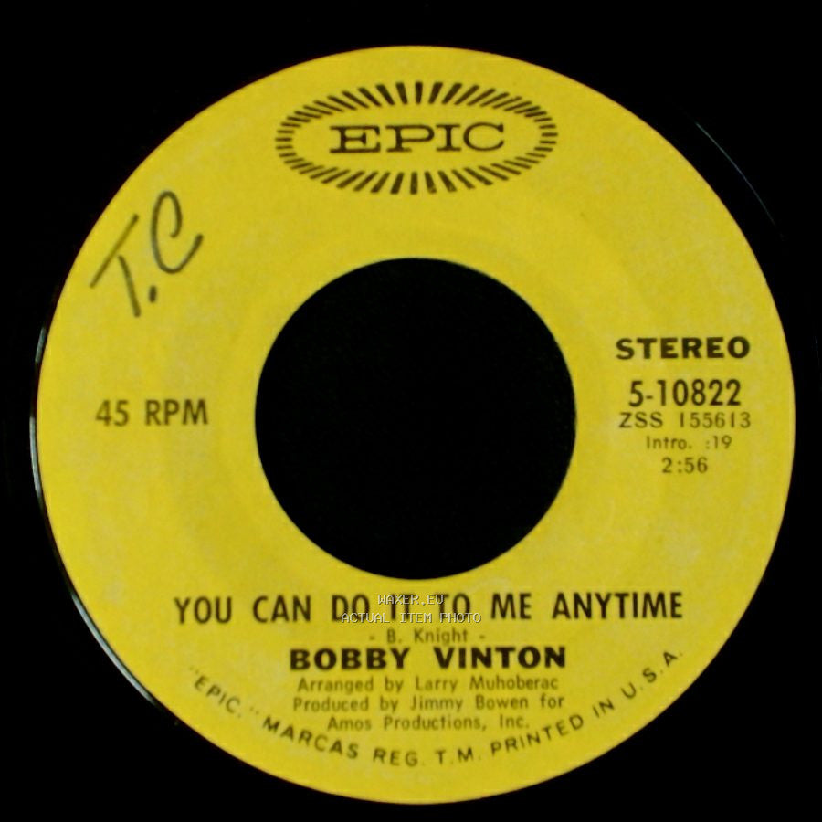 Bobby Vinton - You Can Do It To Me Anytime / Ev'ry Day Of My Life side A
