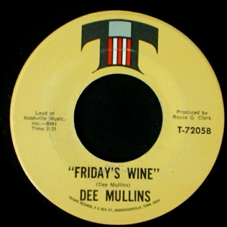 Dee Mullins - Circle Me / Friday's Wine side B