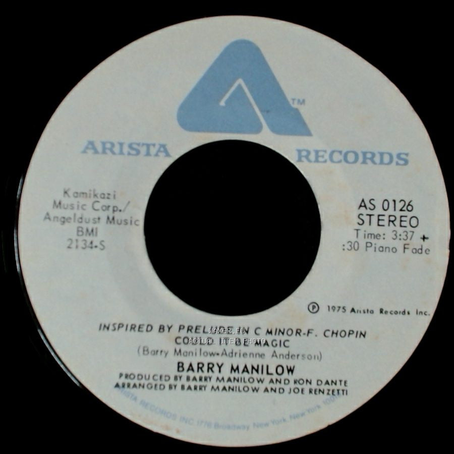 Barry Manilow - Could It Be Magic / I Am Your Child side A