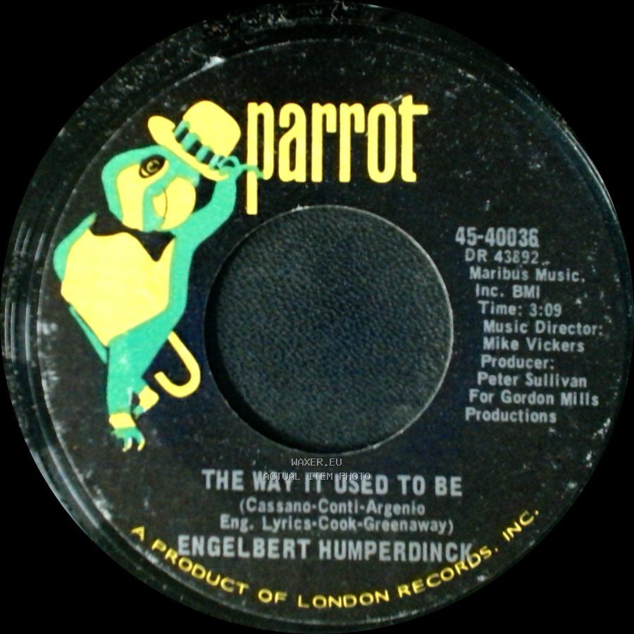 Engelbert Humperdinck - The Way It Used To Be / A Good Thing Going side A