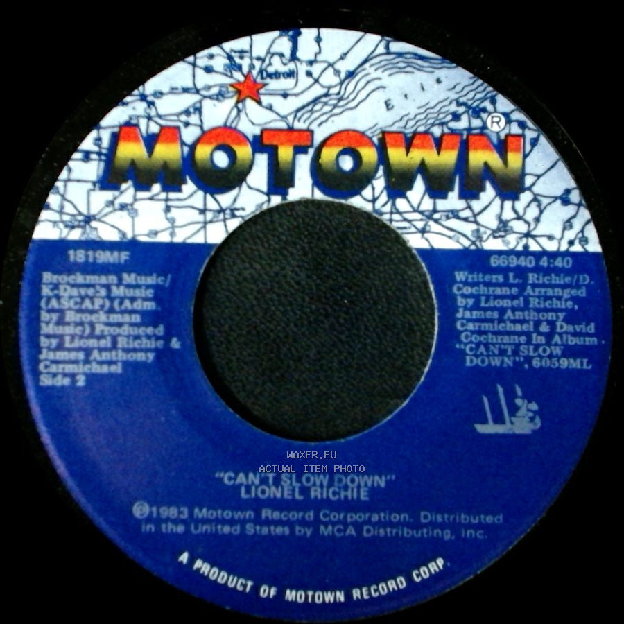 Lionel Richie - Say You, Say Me / Can't Slow Down side B
