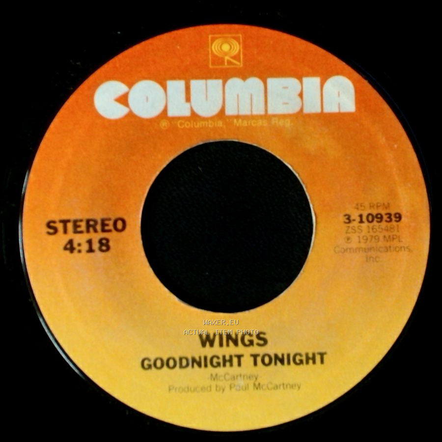 Wings - Goodnight Tonight / Daytime Nighttime Suffering side A