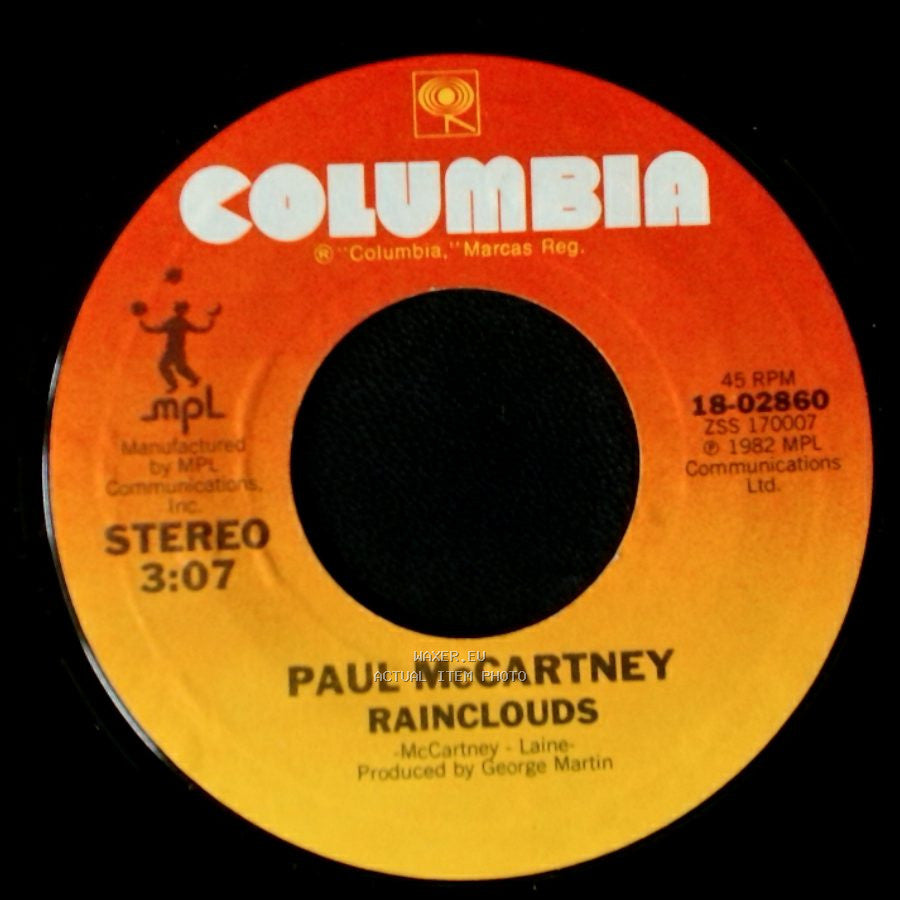 Paul Mccartney - Ebony And Ivory / Rainclouds side B