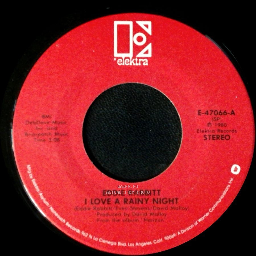 Eddie Rabbitt - I Love A Rainy Night / Short Road To Love side A