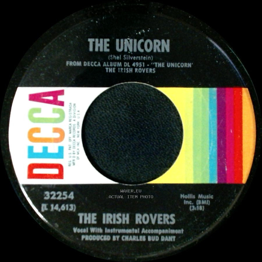 The Irish Rovers - The Unicorn / Black Velvet Band side A