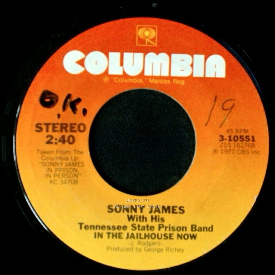 Sonny James With His Tennessee State Prison Band - In The Jailhouse Now / Amazing Grace side A