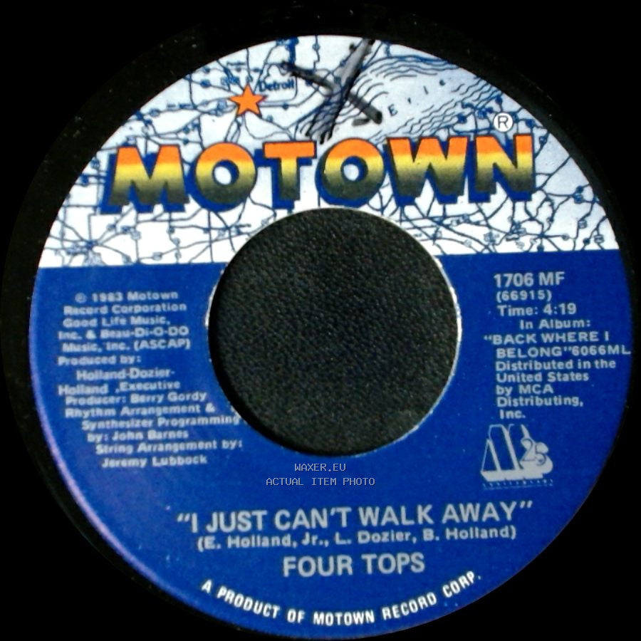 Four Tops - Hang / I Just Can't Walk Away side B