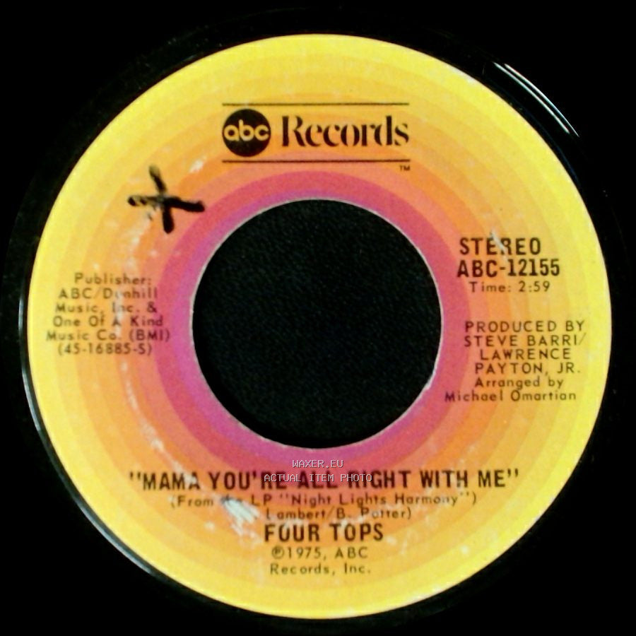 Four Tops - Mama, You're All Right With Me / I'm Glad You Walked Into My Life side A