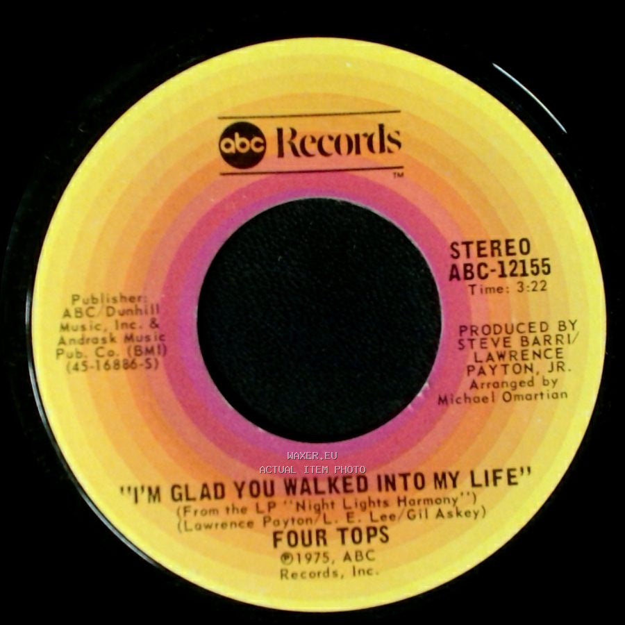 Four Tops - Mama, You're All Right With Me / I'm Glad You Walked Into My Life side B