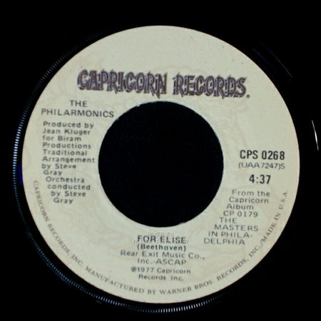 The Philarmonics - A La Turka / For Elise side B