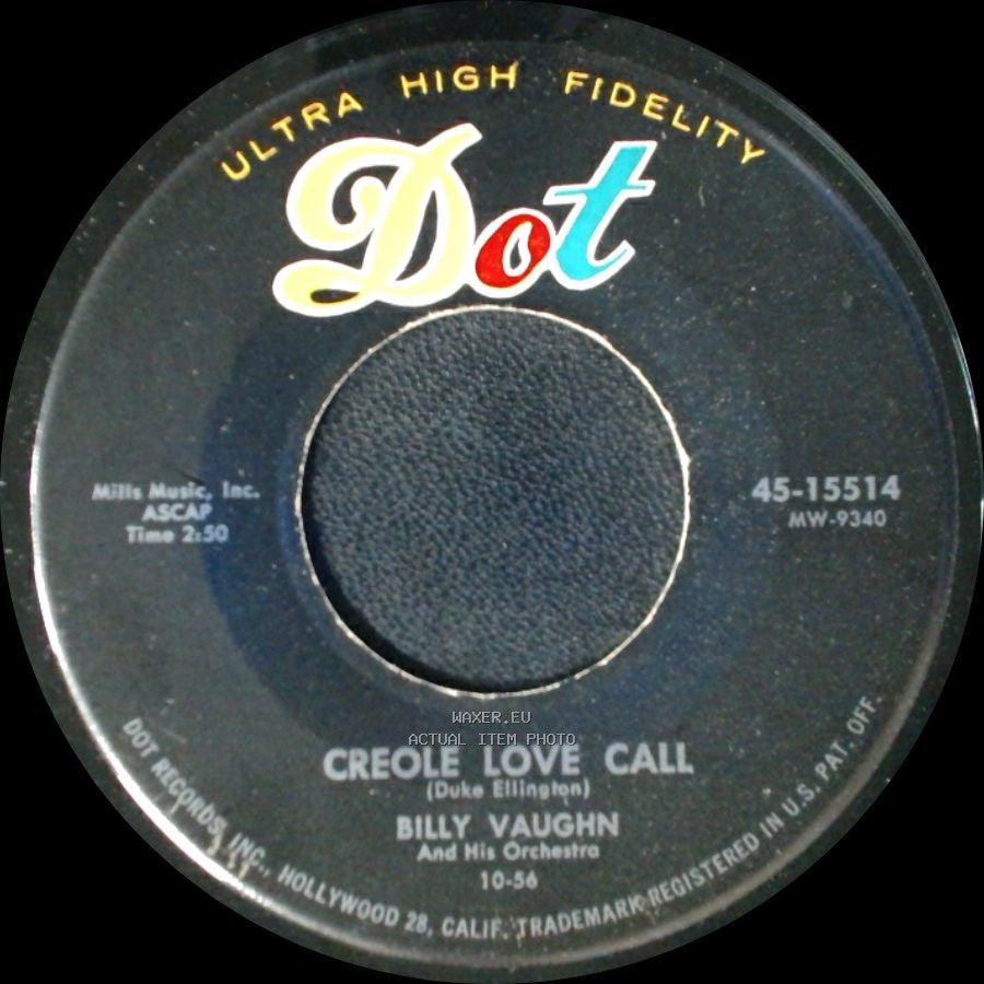 Billy Vaughn And His Orchestra - Creole Love Call / Sweet Leilani side A