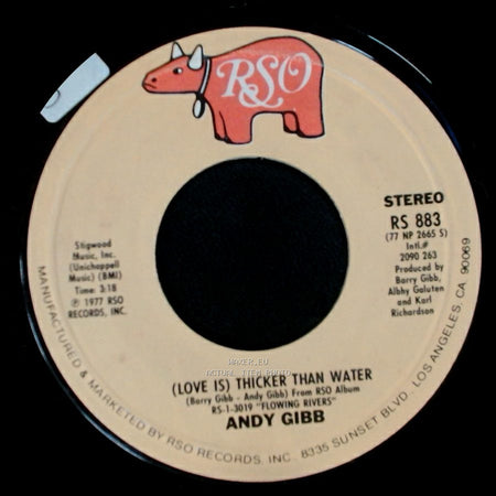 Andy Gibb - (Love Is) Thicker Than Water / Words And Music side A