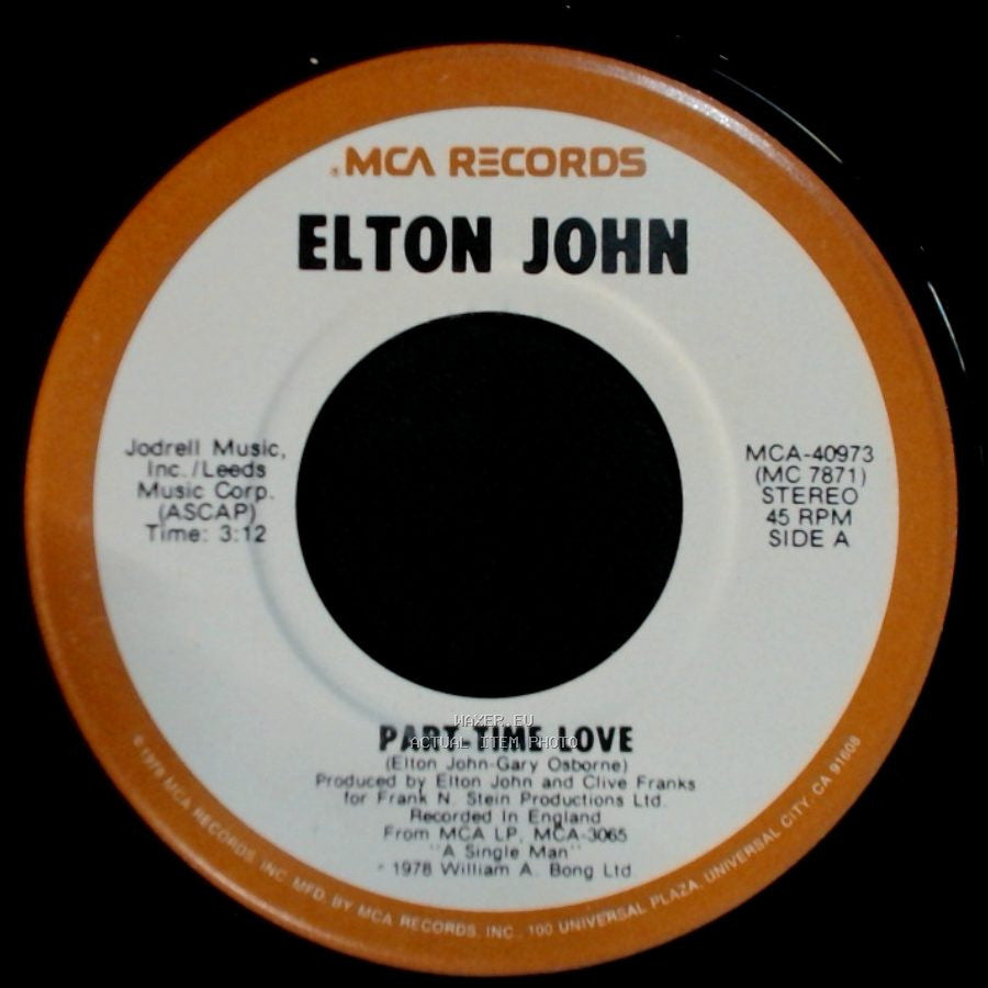 Elton John - Part-Time Love / I Cry At Night side A