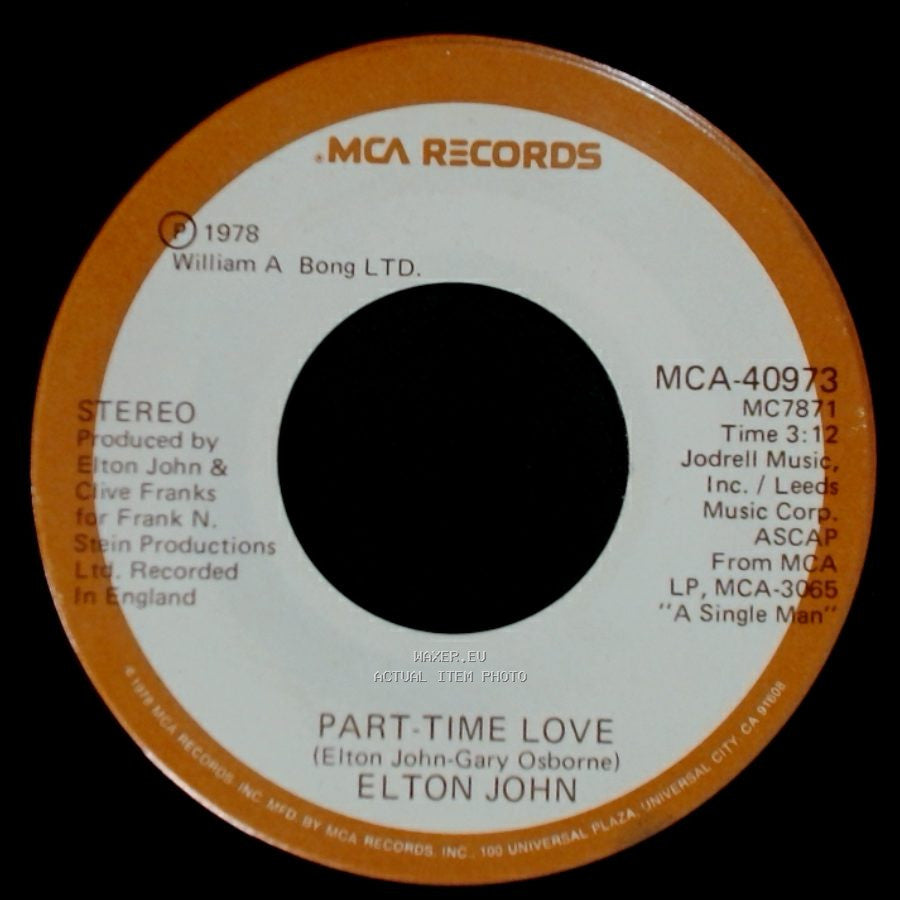 Elton John - Part-Time Love / I Cry At Night side A