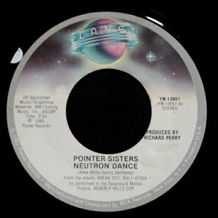 Pointer Sisters - Neutron Dance / Telegraph Your Love side A