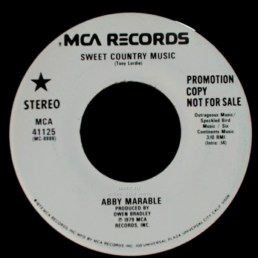 Abby Marable - Sweet Country Music / Sweet Country Music side B