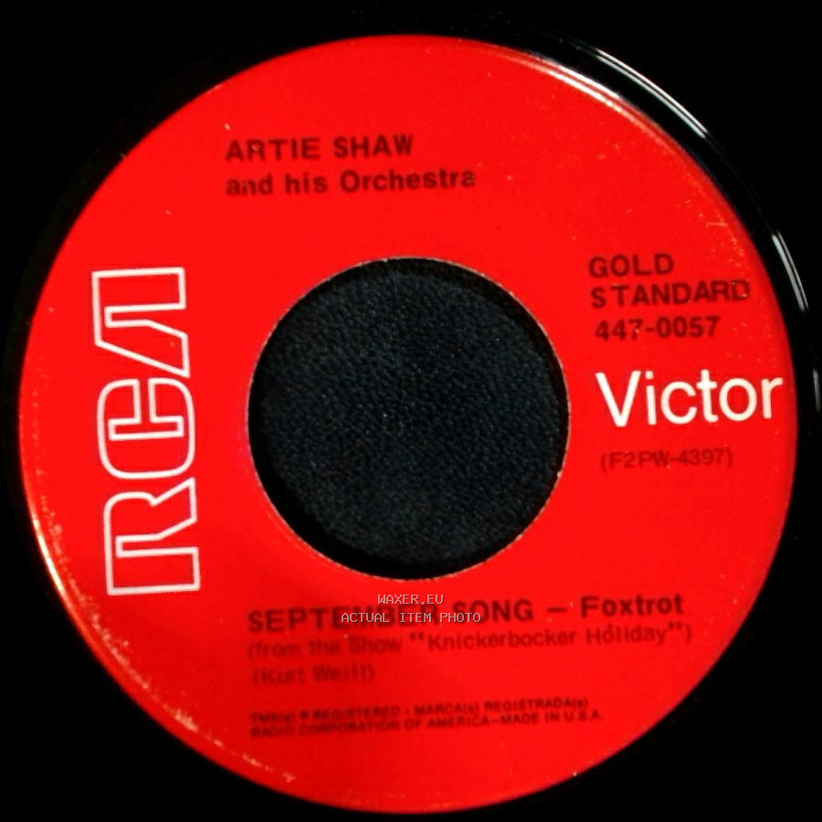 Artie Shaw And His Orchestra - Frenesi / September Song side B
