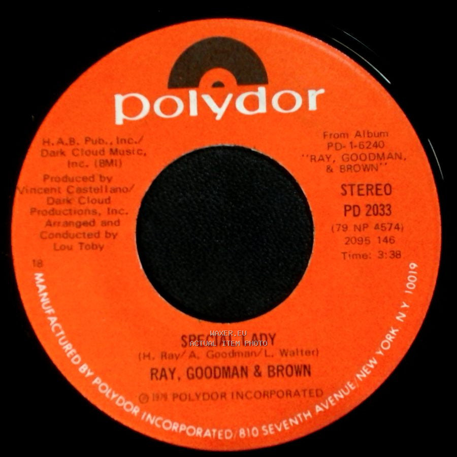 Ray, Goodman & Brown - Deja Vu / Special Lady side B