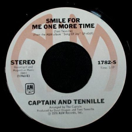 Captain And Tennille - Lonely Night (Angel Face) / Smile For Me One More Time side B
