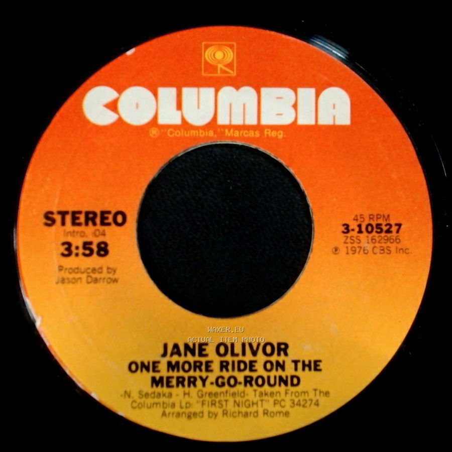 Jane Olivor / Jane Oliver - Some Enchanted Evening (From The Musical “South Pacific”) / One More Ride On The Merry-Go-Round side B