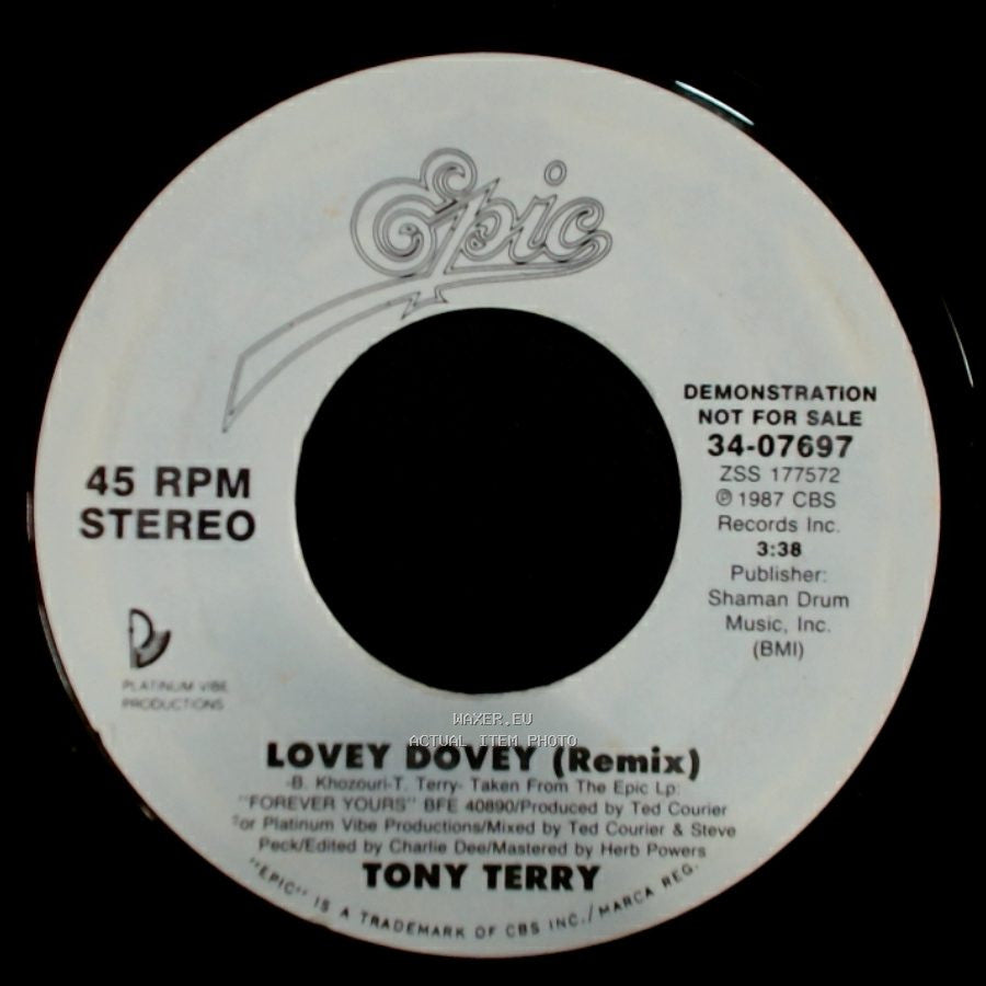 Tony Terry - Lovey Dovey (Remix) / Lovey Dovey (Remix) side A