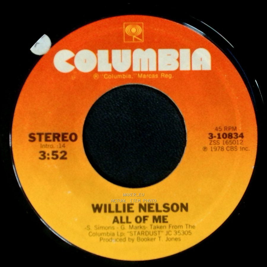 Willie Nelson - All Of Me / Unchained Melody side A