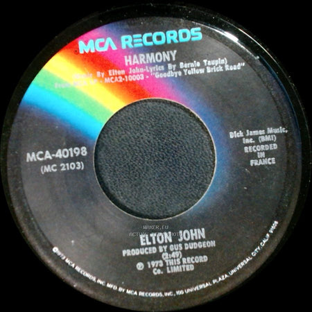 Elton John - Bennie And The Jets / Harmony side B