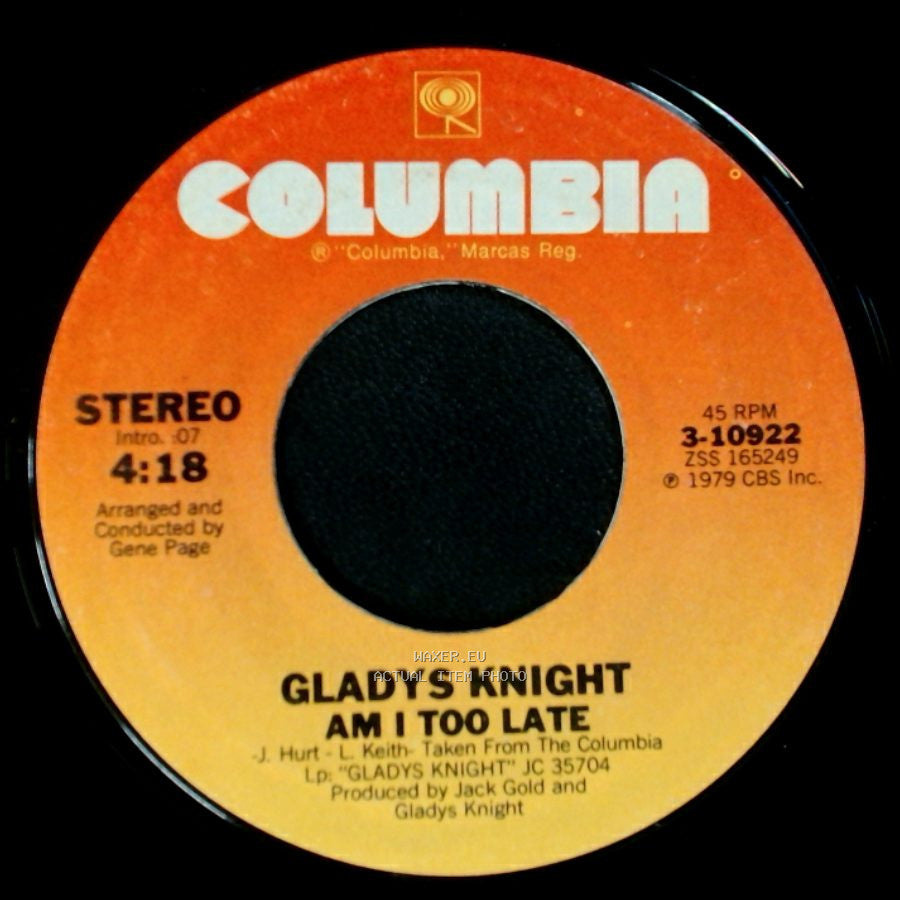 Gladys Knight - It's The Same Old Song / Am I Too Late side B