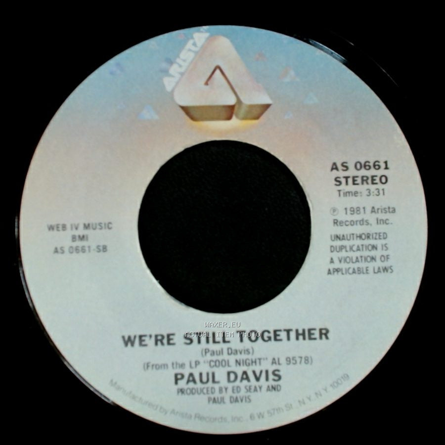 Paul Davis - '65 Love Affair / We're Still Together side B