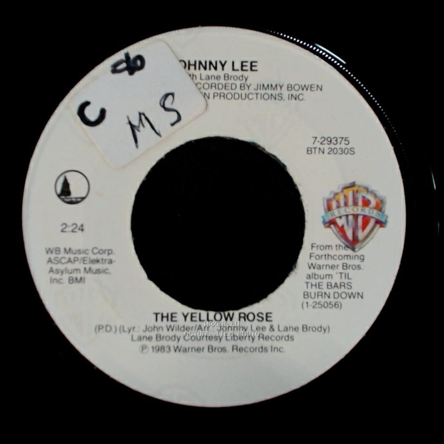 Johnny Lee - Say When / The Yellow Rose side B