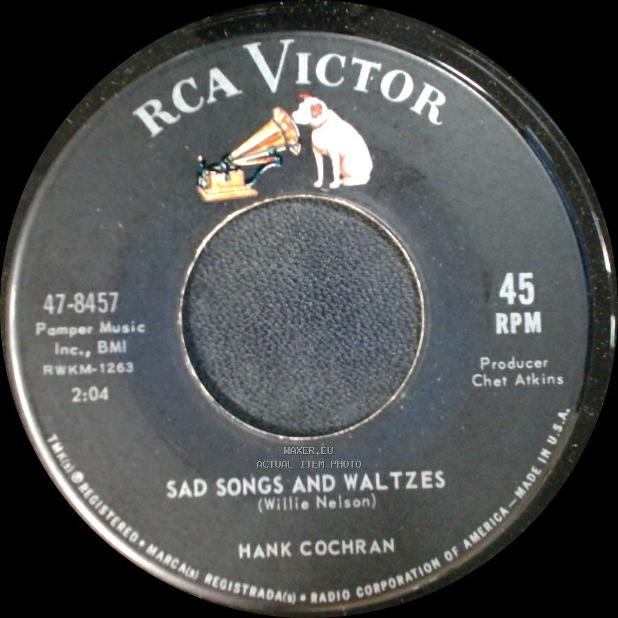 Hank Cochran - I Want To Go With You / Sad Songs And Waltzes side B