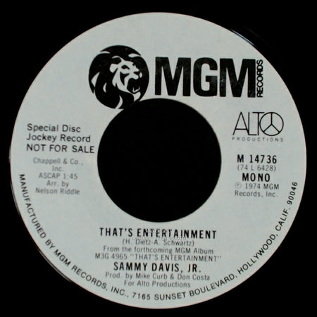 Sammy Davis, Jr. - That's Entertainment / Singin' In The Rain side A