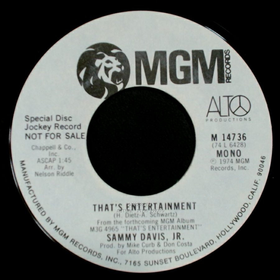 Sammy Davis, Jr. - That's Entertainment / Singin' In The Rain side B