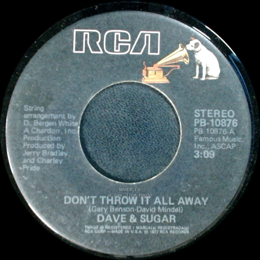 Dave & Sugar - Queen Of My Heart / Don't Throw It All Away side B