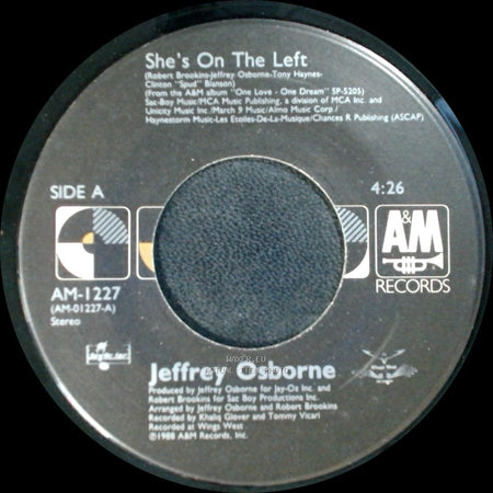Jeffrey Osborne - She's On The Left / A Second Chance side A
