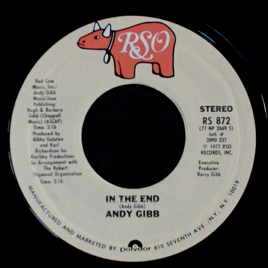 Andy Gibb - I Just Want To Be Your Everything / In The End side B