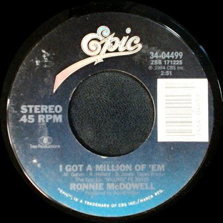 Ronnie Mcdowell - I Got A Million Of 'em / My Baby Don't Wear No Pajamas side A