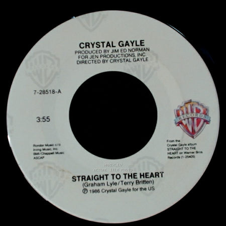 Crystal Gayle - Do I Have To Say Goodbye / Straight To The Heart side B