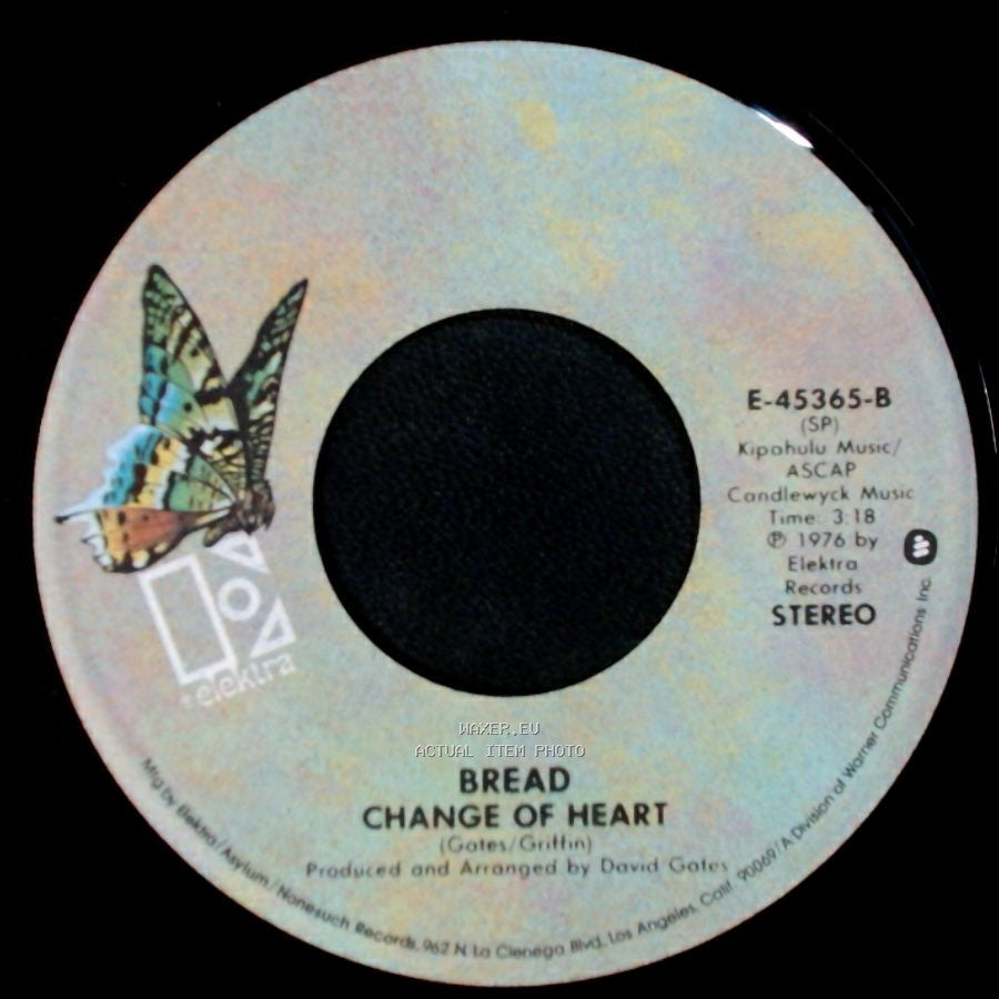 Bread - Lost Without Your Love / Change Of Heart side B
