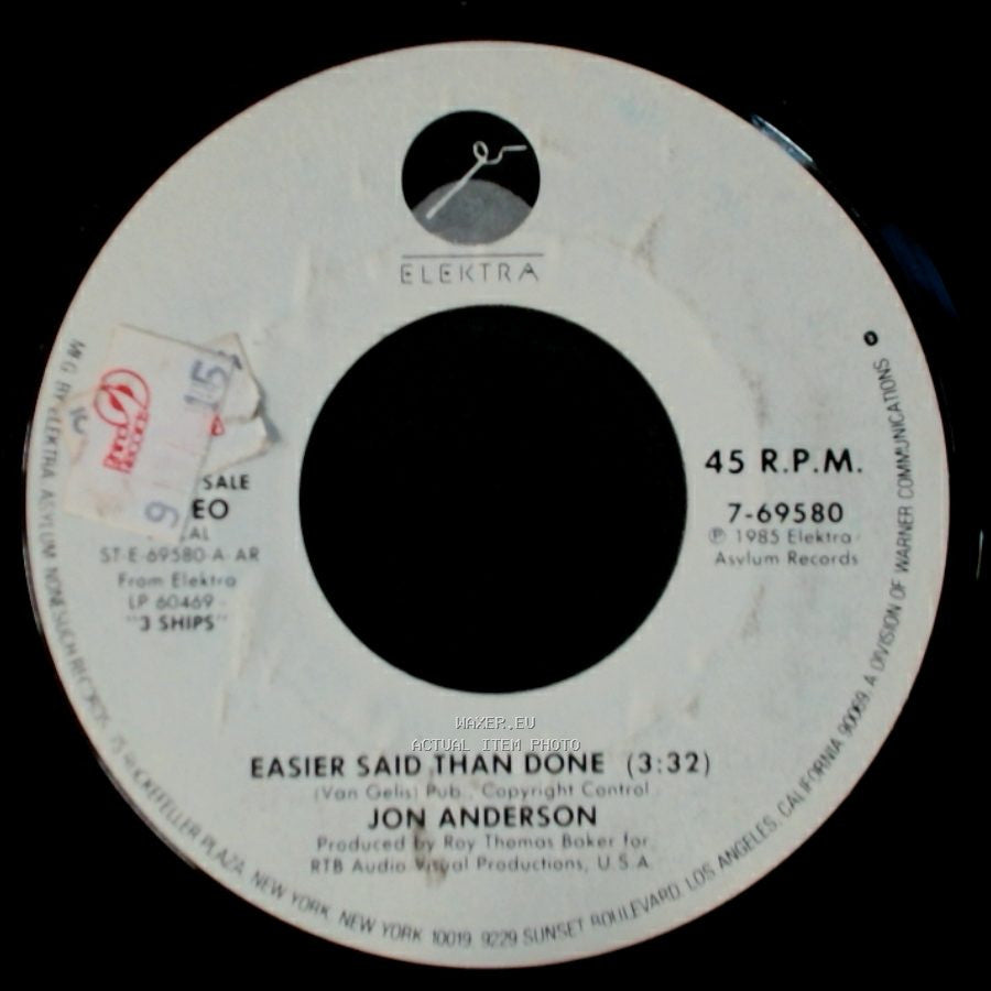 Jon Anderson - Easier Said Than Done / Easier Said Than Done side A