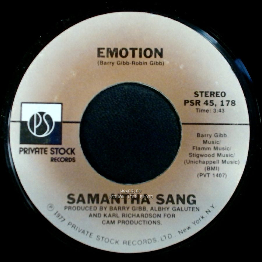 Samantha Sang - Emotion / When Love Is Gone side A
